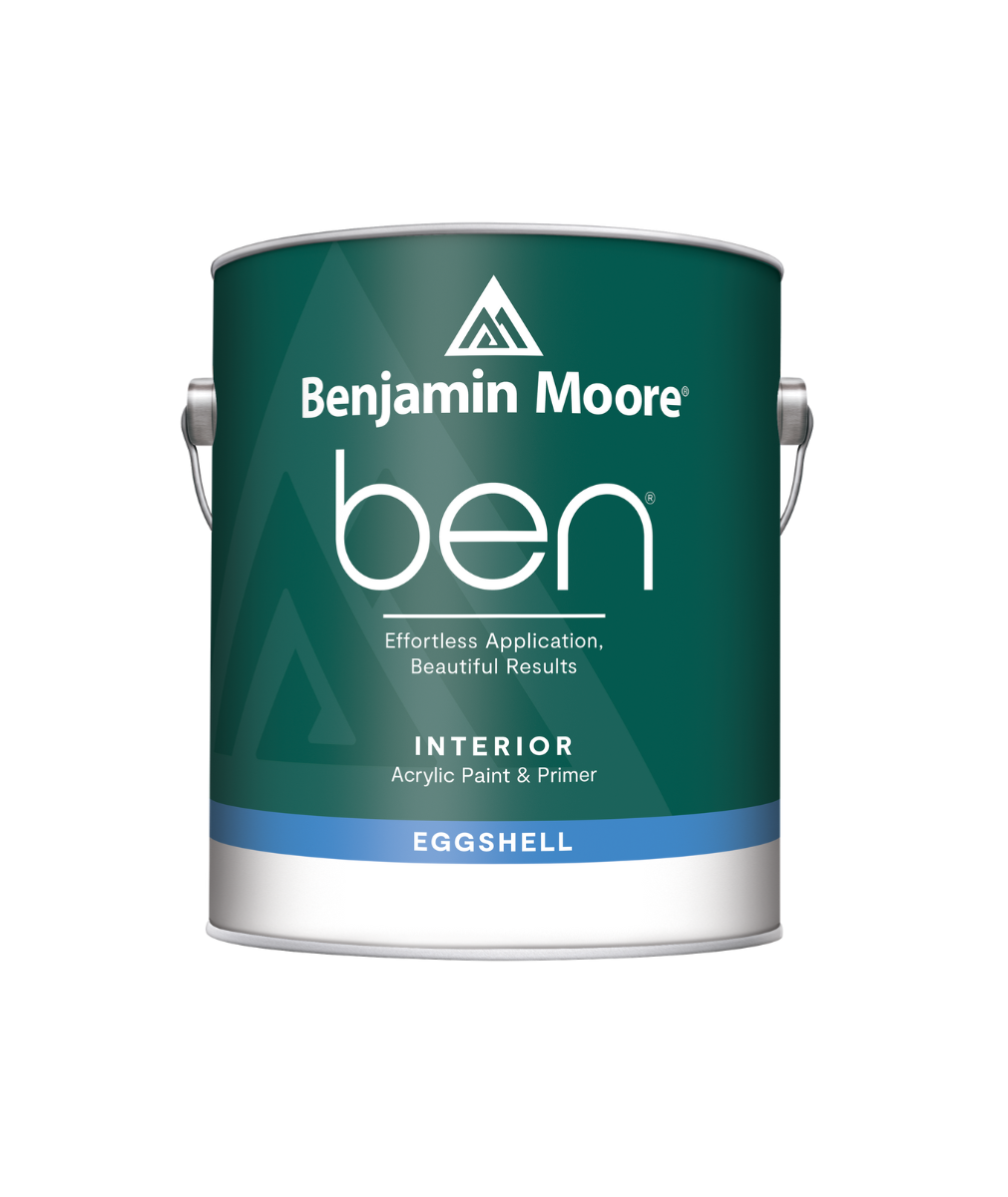 Benjamin Moore ben eggshell Interior Paint available at Wallauer Paint & Design.
