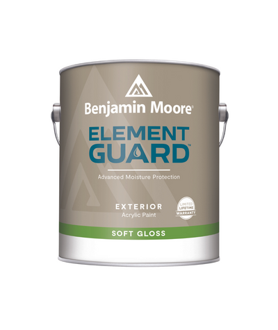 Benjamin Moore Element Guard Exterior Paint Soft Gloss available at Wallauer.
