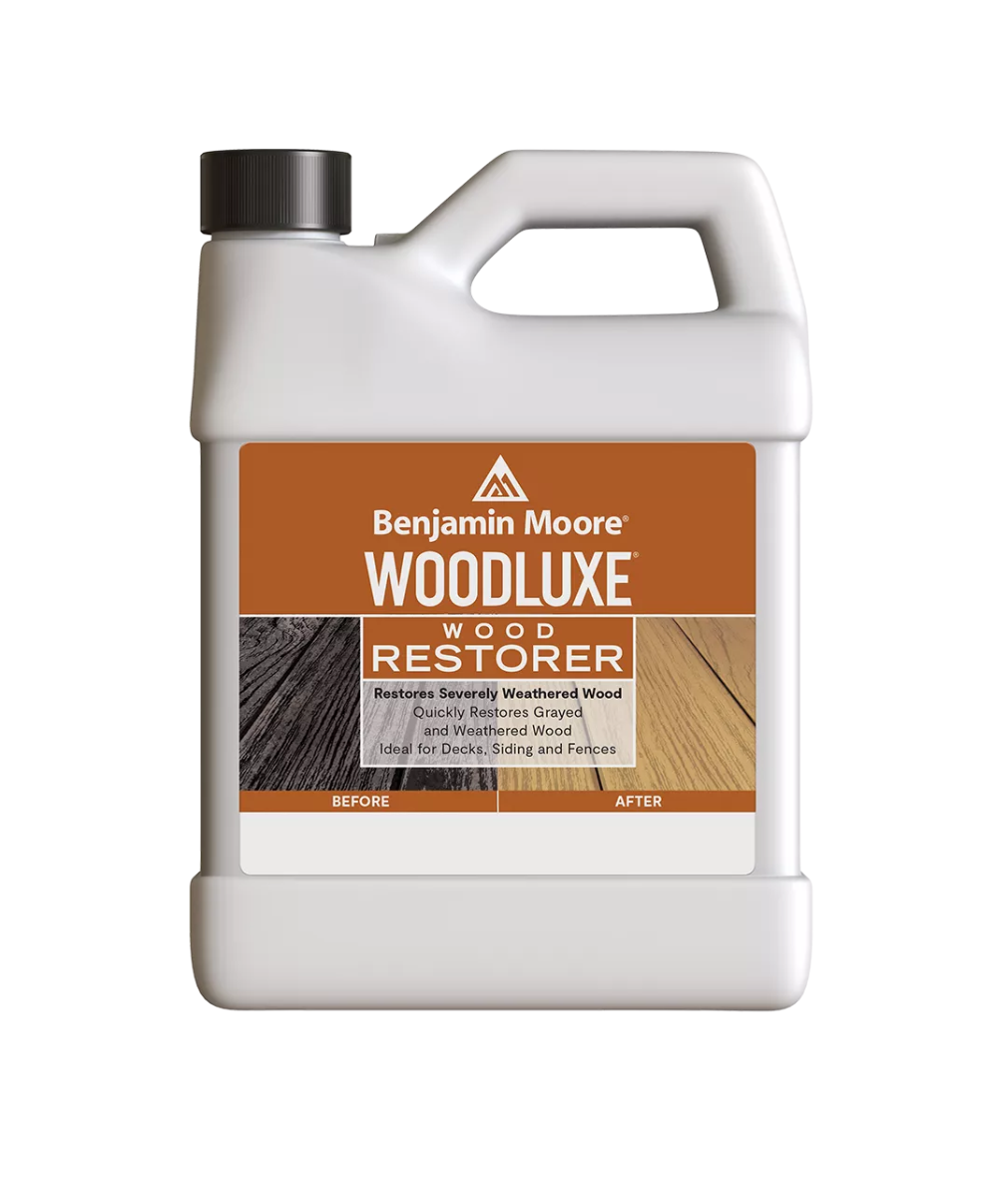 Benjamin Moore Woodluxe Wood Restorer available at Wallauer.