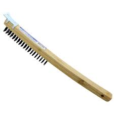 Long Handle Wire Brush W/ Scraper