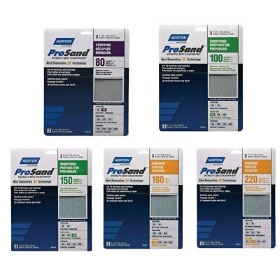 Norton ProSand 9X11 Sanding Sheets 3-Pack