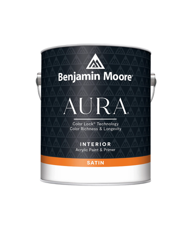 Benjamin Moore Aura Satin Interior Paint, available at Wallauer Paint & Design.
