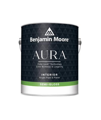 Benjamin Moore Aura Semi Gloss Interior Paint available at Wallauer Paint & Design.