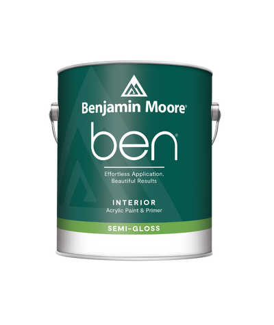 Benjamin Moore ben semi-gloss Interior Paint available at Wallauer Paint & Design.