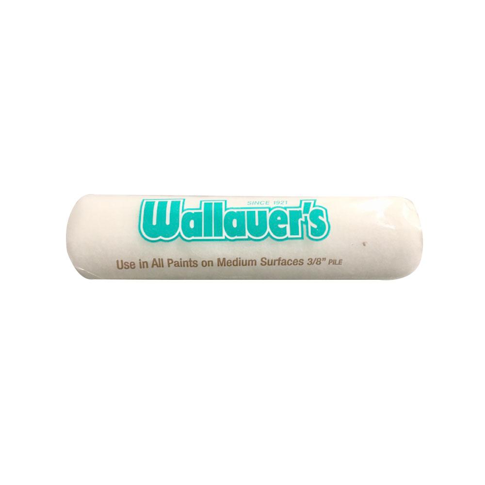 Wallauer's 9" x 3/8" white non-shed paint roller cover,  available at Wallauer Paint Centers in Westchester, Putnam, and Rockland Counties in New York.