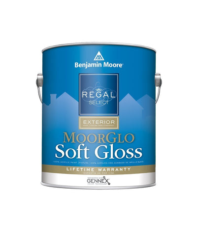 Benjamin Moore Regal Select Soft Gloss Exterior Paint available at Wallauer Paint & Design