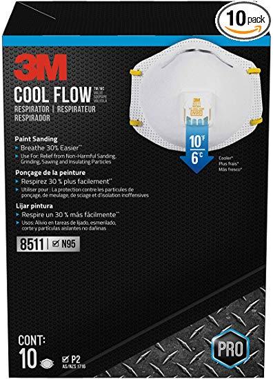3M Cool Flow Respirators, pack of 10, available at Wallauer's in NY.