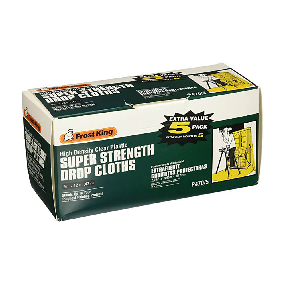 Drop Cloth 5 Pack 9X12 .47Mil Wallauer